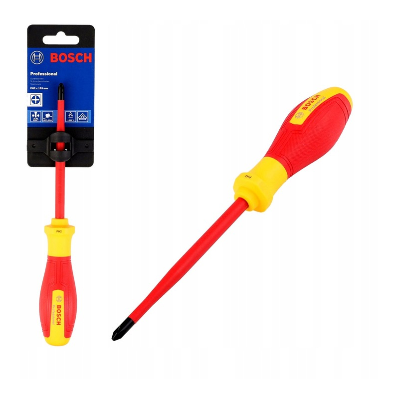 Tua vít cách điện VDE đầu PH2 Bosch 1600A02NB9