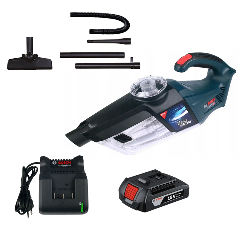 Bộ Máy Hút Bụi Dùng Pin 18V Bosch GAS 18V-1 (1 Pin 2.0Ah & Sạc)