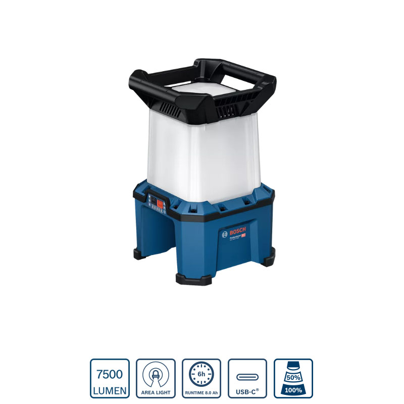 Đèn pin công trường dùng pin 18V Bosch GLA 18VH-7500 (Chưa Pin & Sạc)