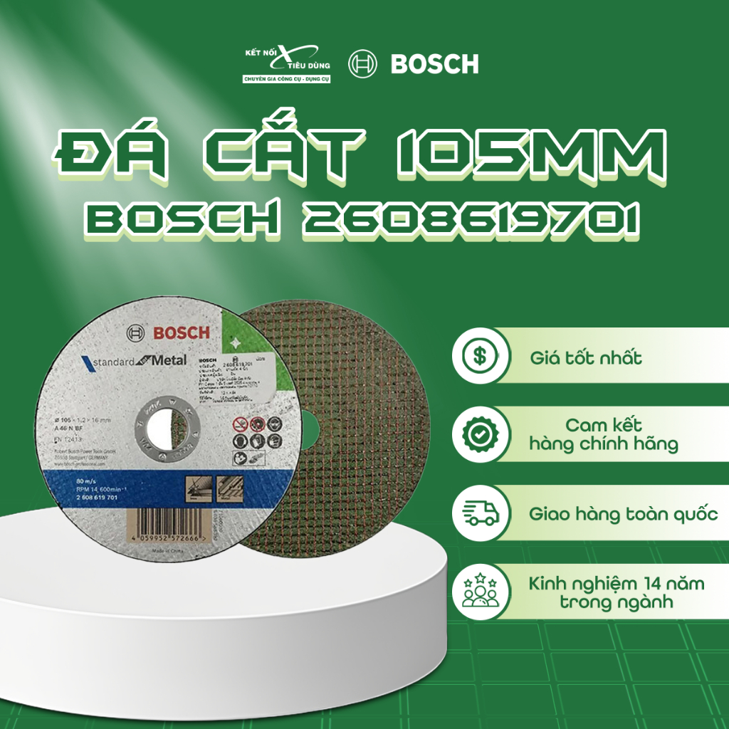 Đá cắt 105mm Bosch 2608619701